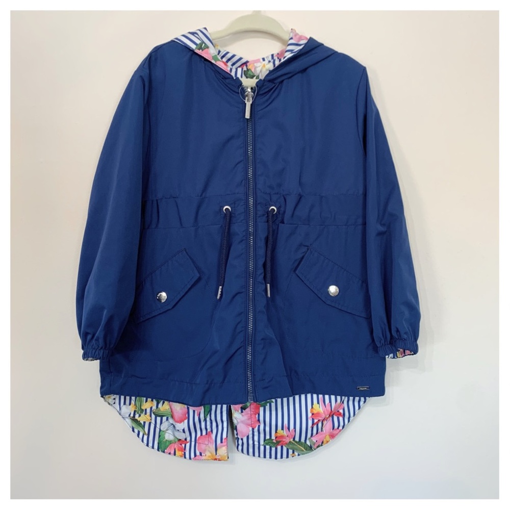 MAYORAL Girls Reversible Lightweight Jacket Hood